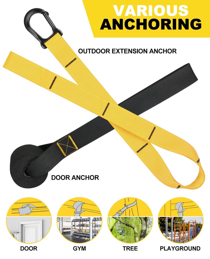 Thcbme Home Resistance Training Kit  Resistance Trainer Exercise Straps with Handles  Door Anchor and Carrying Bag for Home Gym  Bodyweight Resistance Workout Straps for Full-Body Workout - Image 4